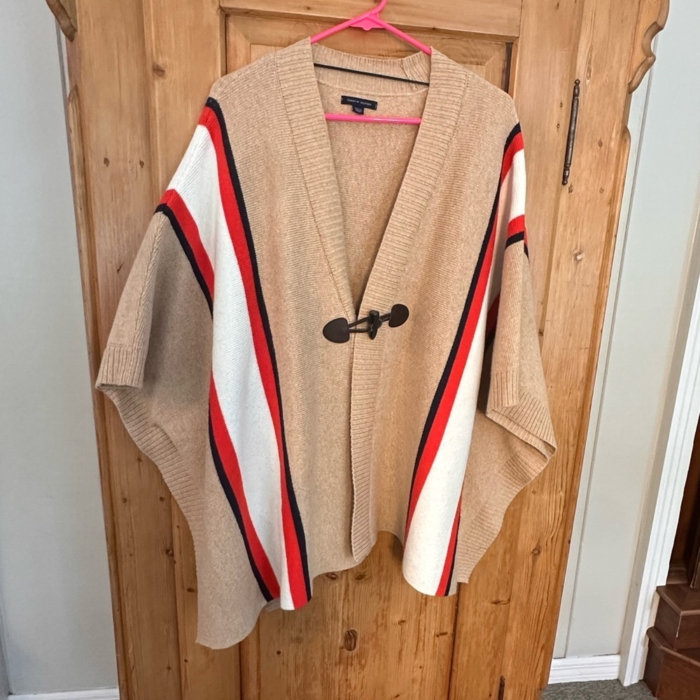 Tommy Hilfiger Poncho Wrap Shawl One Size Eclectic